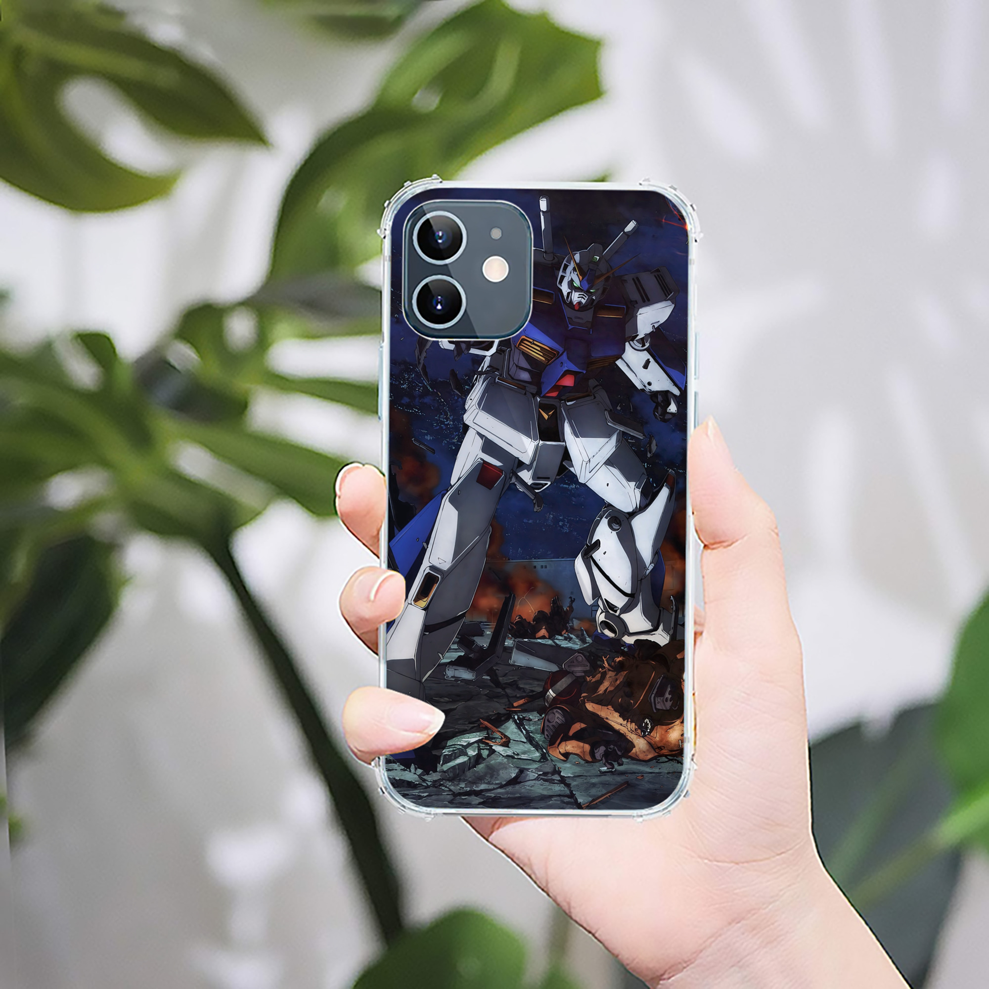 （画像用） 機動戦士ガンダム Mobile Suit Gundam 【iPhone 12シリーズ対応】透明スマホケース（クリアソフトケース）